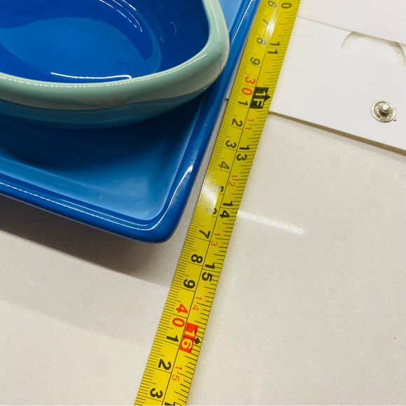 NWOT Summer Living Serving Tray with Three Fish. Blue, Orange, Green. Ceramic. - Picture 4 of 8